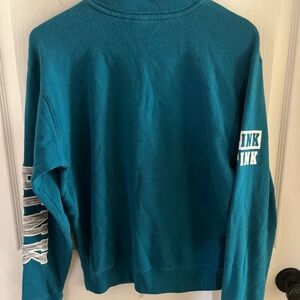 PINK Victoria's Secret Blue Crewneck Knit Sweater